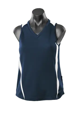 Aussie Pacific Casual Wear Navy/White / 8 AUSSIE PACIFIC Eureka ladies singlet 2104